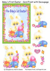 Baby's 1st Easter - Card Front with Decoupage