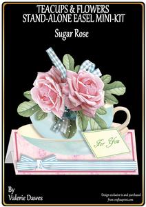 Teacups & Flowers Stand Alone Easel Kit - Sugar Rose