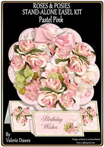 Roses & Posies Stand Alone Easel Kit - Pastel Pink
