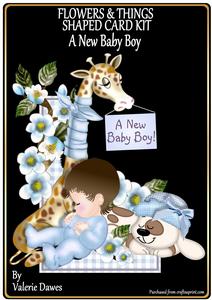 Flowers & Things Shaped Card Kit - a New Baby Boy