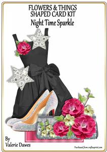 Flowers & Things Shaped Card Kit - Night Time Sparkle