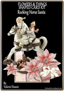 Flowers & Things Shaped Card Kit - Rocking Horse Santa