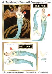 Art Deco Beauty with Decoupage and Frame