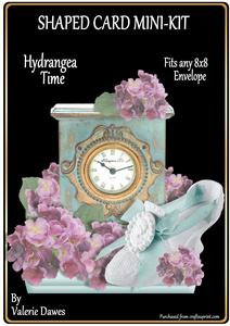 Shaped Card Mini-kit - Hydrangea Time