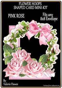Flower Hoops Shaped Card Mini-kit - Pink Rose