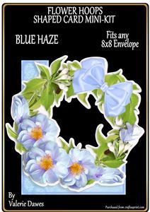 Flower Hoops Shaped Card Mini-kit - Blue Haze