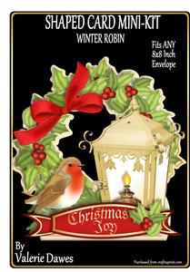 Shaped Card Mini-kit - Winter Robin