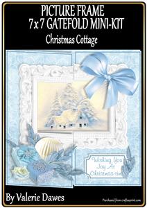Picture Frame Gatefold Mini-kit - Christmas Cottage