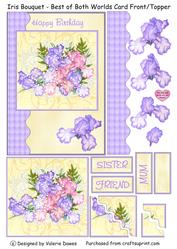 Iris Bouquet - Best of Both Worlds Card Front/topper