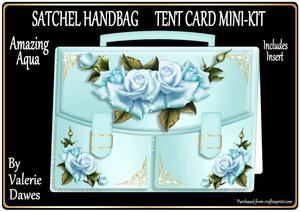 Satchel Handbag Tent Card Mini-kit - Amazing Aqua
