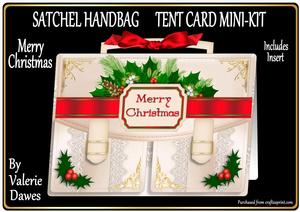 Satchel Handbag Tent Card Mini-kit - Merry Christmas