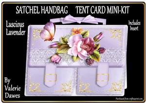 Satchel Handbag Tent Card Mini-kit - Luscious Lavender