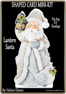 Shaped Card Mini-kit - Lantern Santa