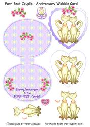 Purr-fect Couple - Anniversary Wobble Card