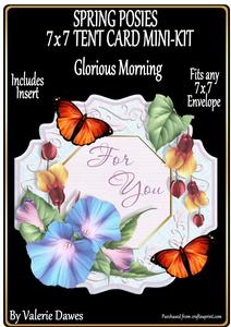 Spring Posies 7x7 Tent Card - Glorious Morning