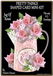 Pretty Things Shaped Card Mini-kit - Jug of Roses