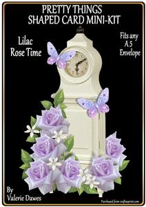 Pretty Things Shaped Card Mini-kit - Lilac Rose Time