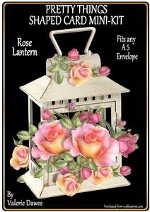 Pretty Things Shaped Card Mini-kit - Rose Lantern