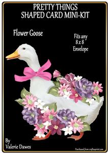 Pretty Things Shaped Card Mini-kit - Flower Goose