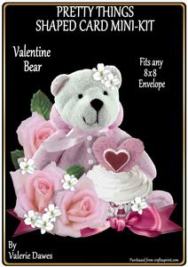 Pretty Things Shaped Card Mini-kit - Valentine Bear
