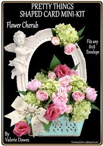 Pretty Things Shaped Card Mini-kit - Flower Cherub