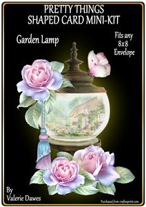 Pretty Things Shaped Card Mini-kit - Garden Lamp