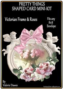 Pretty Things Shaped Card Mini-kit - Victorian Frame & Roses