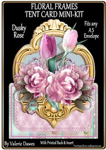Floral Frames Tent Card Mini-kit - Dusky Rose