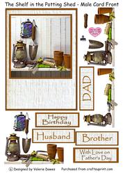 The Shelf in the Potting Shed - Male Card Front