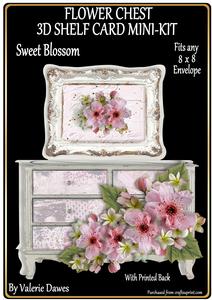 Flower Chest 3D Shelf Card Mini-kit - Sweet Blossom