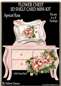 Flower Chest 3D Shelf Card Mini-kit - Apricot Rose