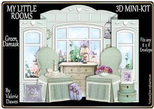 My Little Rooms Mini-kit - Green Damask