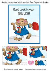 Good Luck Wiith Your New Job-card Front /topper with Stacker
