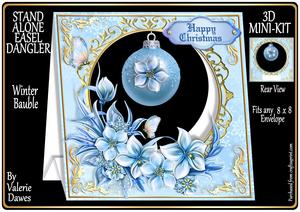 Stand Alone Easel Dangler Mini Kit - Winter Bauble