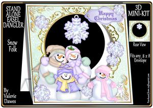 Stand Alone Easel Dangler Mini Kit - Snow Folk