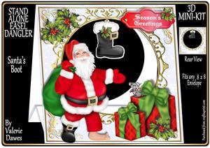Stand Alone Easel Dangler Mini Kit - Santa's Boot