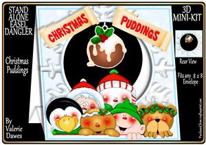 Stand Alone Easel Dangler Mini Kit - Christmas Puddings!