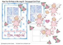 Hope Your Birthday is mm - magick! - Card Front /topper