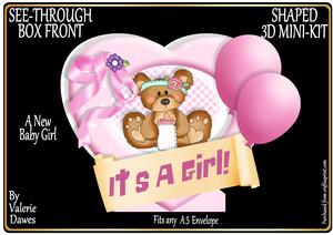 See-through Shaped Box Card - a New Baby Girl