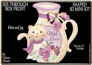 See-through Shaped Box Card - Kitten & Jug