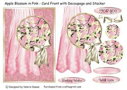 Apple Blossom in Pink with Decoupage & Stacker