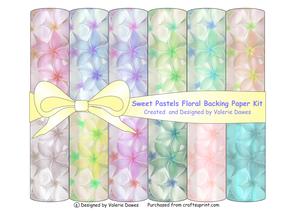 Sweet Pastels Floral Backing Paper Kit