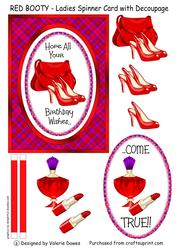 Red Booty - Ladies Birthday Spinner Card