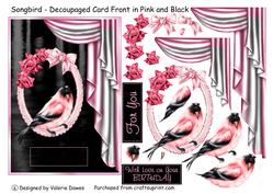 Songbird - Decoupaged Card Front