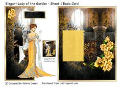 Elegant Lady of the Garden - Sheet 1 Basic Card