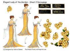 Elegant Lady of the Garden - Sheet 2 Decoupage