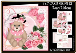 7x7 CARD FRONT - Rosey Ribbons