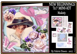 NEW BEGINNINGS - 7x7 Card Front Mini-Kit MODESTY