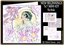 NEW BEGINNINGS - 7x7 Card Front Mini-Kit - THE BRIDE