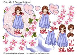 Fairy on a Plate with Stand